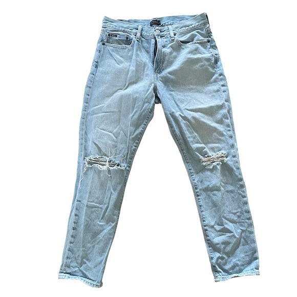 Polo Ralph Lauren Straight Leg Distress Light Wash Jeans Women’s 28 - Picture 1 of 11